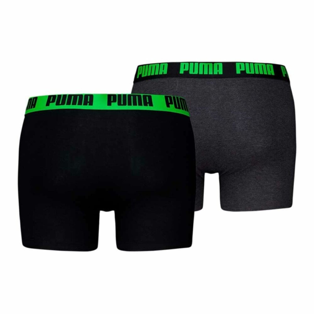 Herren-Boxershorts Puma EVERRYDAY BASIC 701226387 018 2 Stück grün Schwarz