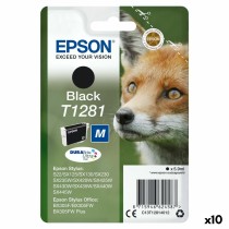 Original Tintenpatrone Epson STYLUS S22/SX125/ SX 235W /420W/425W, OFFICE BX305F Schwarz (10 Stück)