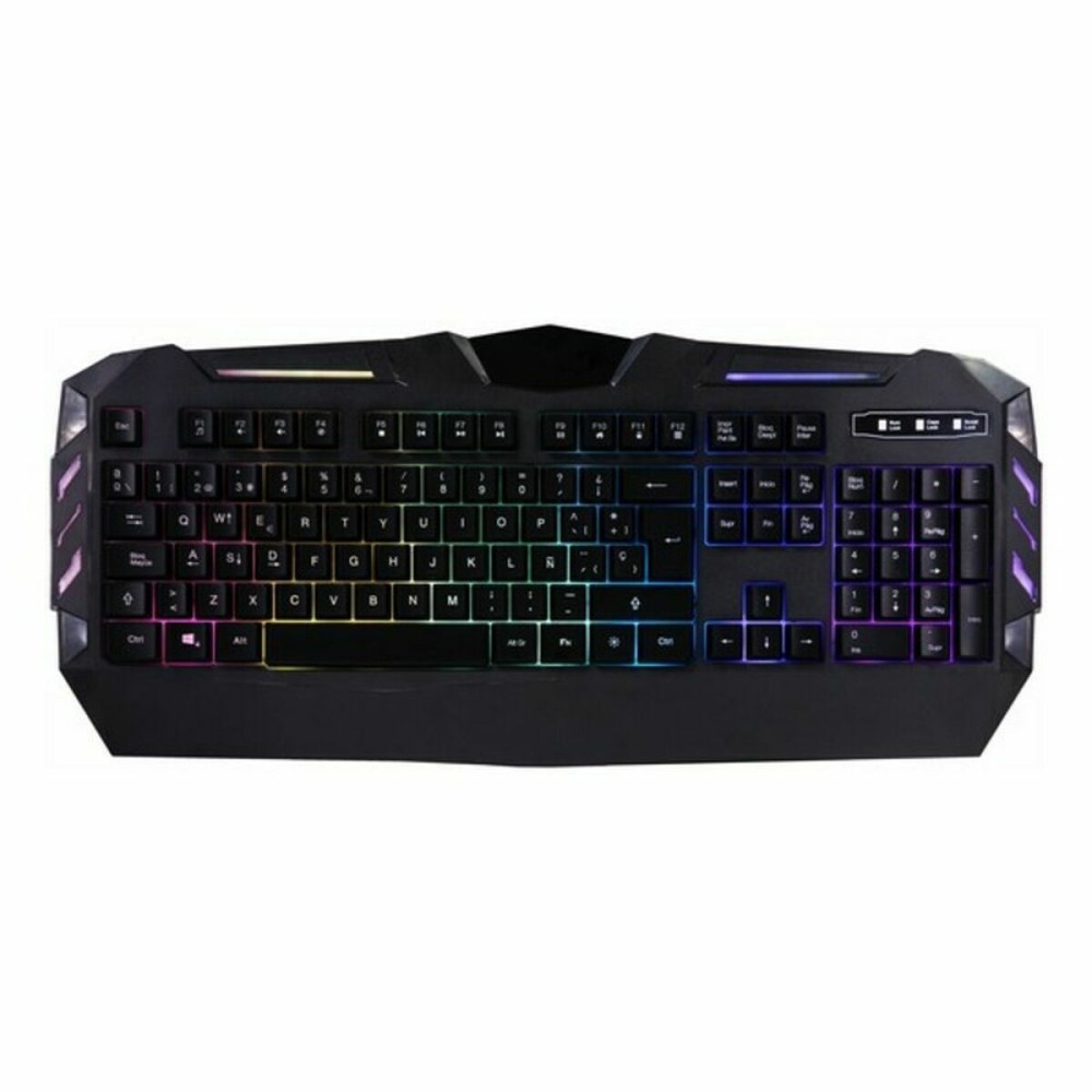 Gaming Keyboard CoolBox DeepColorKey Black Spanish Qwerty