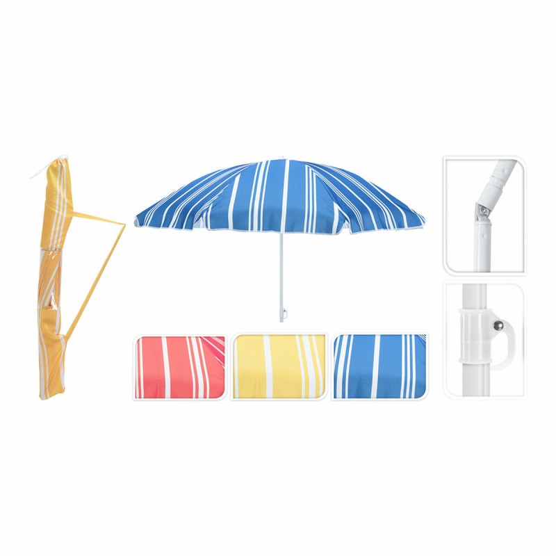 Parapluie de plage A rayures Ø 180 cm