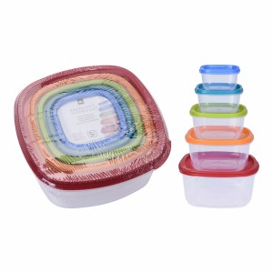 Set of Stackable Hermetically-sealed Kitchen Containers Excellent Houseware 911000140 5 Units