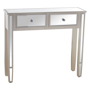 Console Alexandra House Living Champagne Bois 90 x 80 x 25 cm