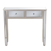 Console Alexandra House Living Champagne Bois 90 x 80 x 25 cm