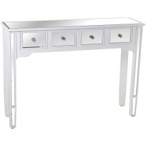 Console Alexandra House Living Champagne Wood 110 x 80 x 30 cm