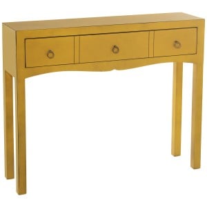 Console Alexandra House Living Jaune Bois 94 x 78 x 24 cm