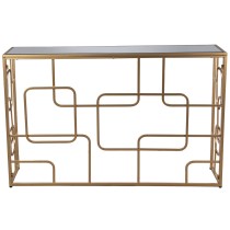 Konsole Alexandra House Living Durchsichtig Gold Metall 120 x 80 x 28 cm