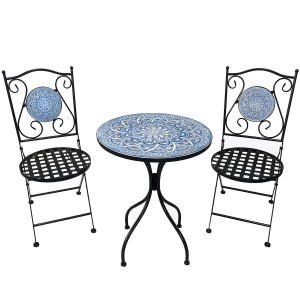 Ensemble Table + 2 Chaises Alexandra House Living Multicouleur 60 x 71 x 60 cm Mosaïque