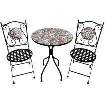 Tisch-Set mit 2 Stühlen Alexandra House Living Bunt 60 x 71 x 60 cm Mosaik