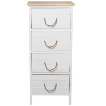 Chest of drawers Alexandra House Living White Brown Wood 40 x 91 x 30 cm