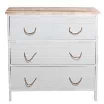 Chest of drawers Alexandra House Living White Brown Wood 80 x 81 x 35 cm