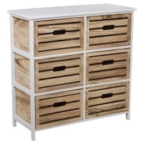 Chest of drawers Alexandra House Living White Brown Wood 80 x 80 x 35 cm