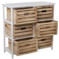 Chest of drawers Alexandra House Living White Brown Wood 80 x 80 x 35 cm