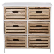 Chest of drawers Alexandra House Living White Brown Wood 80 x 80 x 35 cm