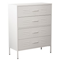 Commode Alexandra House Living Blanc Métal 80 x 102 x 35 cm