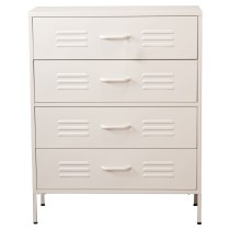 Commode Alexandra House Living Blanc Métal 80 x 102 x 35 cm