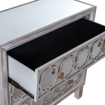 Commode Alexandra House Living Transparent Doré Bois Miroir 80 x 80 x 35 cm