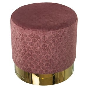 Pouffe Alexandra House Living Pink Velvet Wood 36 x 36 x 36 cm