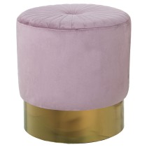 Pouf Alexandra House Living Rose Doré Velours Bois 12 x 43 x 40 cm