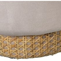 Pouf Alexandra House Living Blanc Velours Bois 35 x 27 x 35 cm