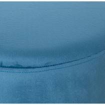 Pouf Alexandra House Living Bleu Argenté Velours Bois 10 x 42 x 35 cm