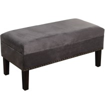 Banquette Alexandra House Living Gris Bois 97 x 46 x 46 cm Coffre