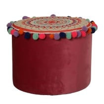 Pouffe Alexandra House Living Multicolour Wood 40 x 30 x 40 cm