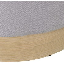 Pouffe Alexandra House Living Beige Grey Velvet Wood 39 x 44 x 39 cm