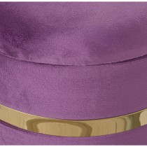 Pouffe Alexandra House Living Violet Golden Velvet Wood Set 2 Pieces