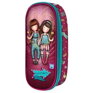 School Case Gorjuss Fireworks Maroon (10 x 23 x 6 cm)