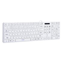 Clavier Activejet Klawiatura USB K-3066SW Blanc QWERTY