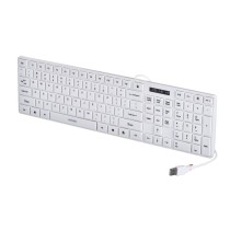 Tastatur Activejet Klawiatura USB K-3066SW Weiß QWERTY