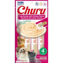 Snack für Katze Inaba Churu 4 x 14 g Garnelen Thunfisch