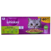 Aliments pour chat Whiskas Mix Favourites in jelly Poulet Saumon Thon Veau 40 x 85 g