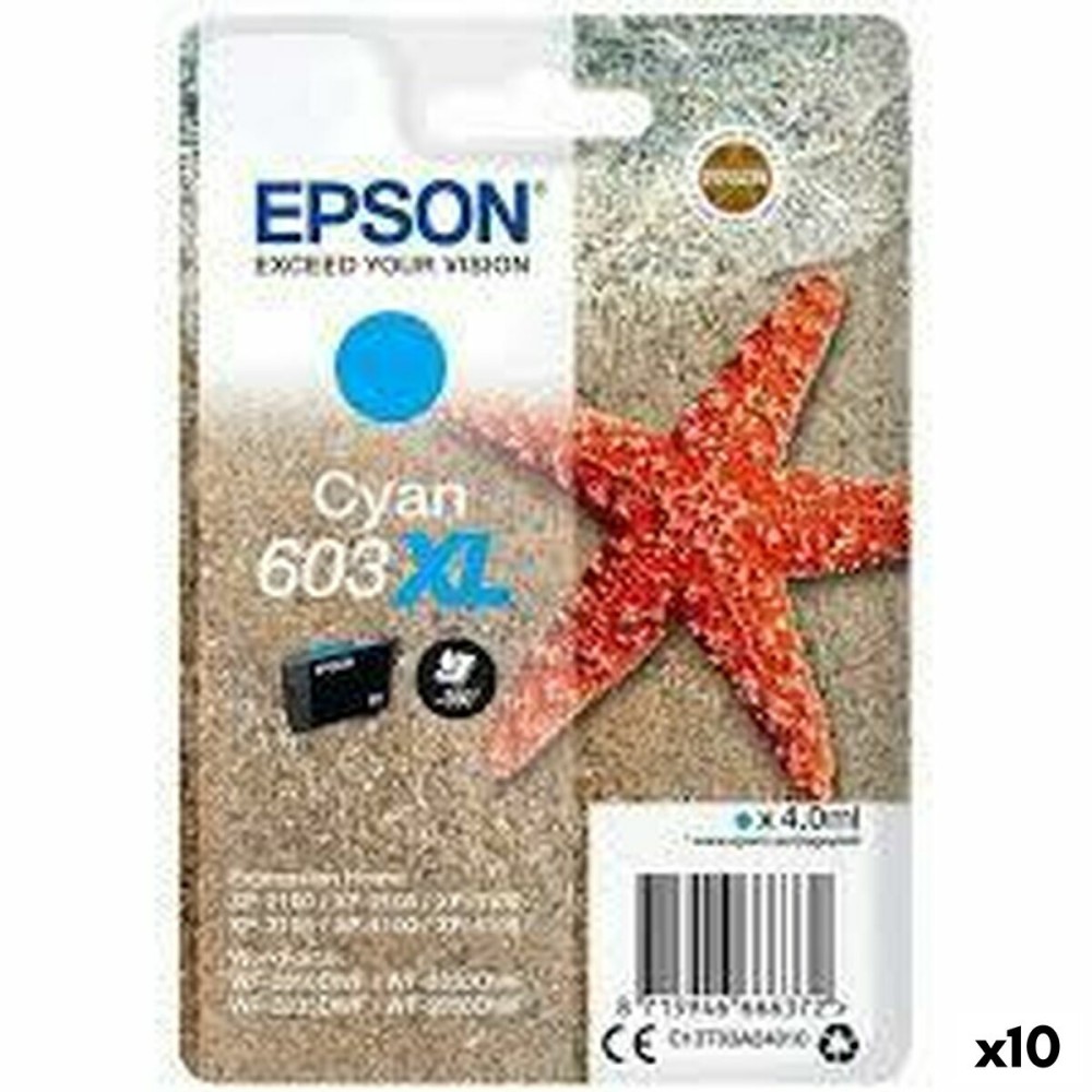 Original Ink Cartridge Epson 603 XL Cyan (10 Units)