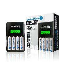 Akku-Ladegerät EverActive NC450B Batterien x 4