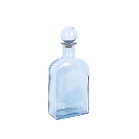 Flasche Romimex Blau Recyceltes Glas 21 x 45 x 21 cm