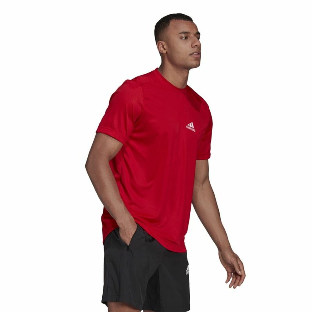 Men’s Short Sleeve T-Shirt  Aeroready Designed To Move Adidas Designed To Move Red