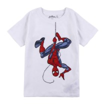 Child's Short Sleeve T-Shirt Spider-Man White