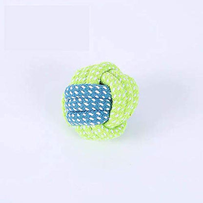 Sunglow Dog Toy Interactive Chewing Rope Ball Toys Natural Cotton Washable Durable Tug of War for Small Medium Dogs Puppies Training Playing Teeth Cleaning (Drop Ball)
