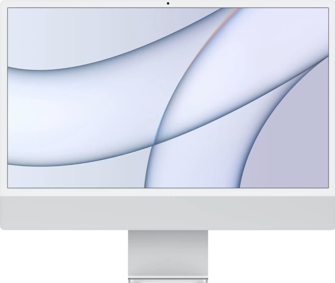 Apple 2021 iMac with Apple M1 Chip with 8-core CPU 24-inch, 8GB RAM, 256GB SSD Storage Blue (Renewed)