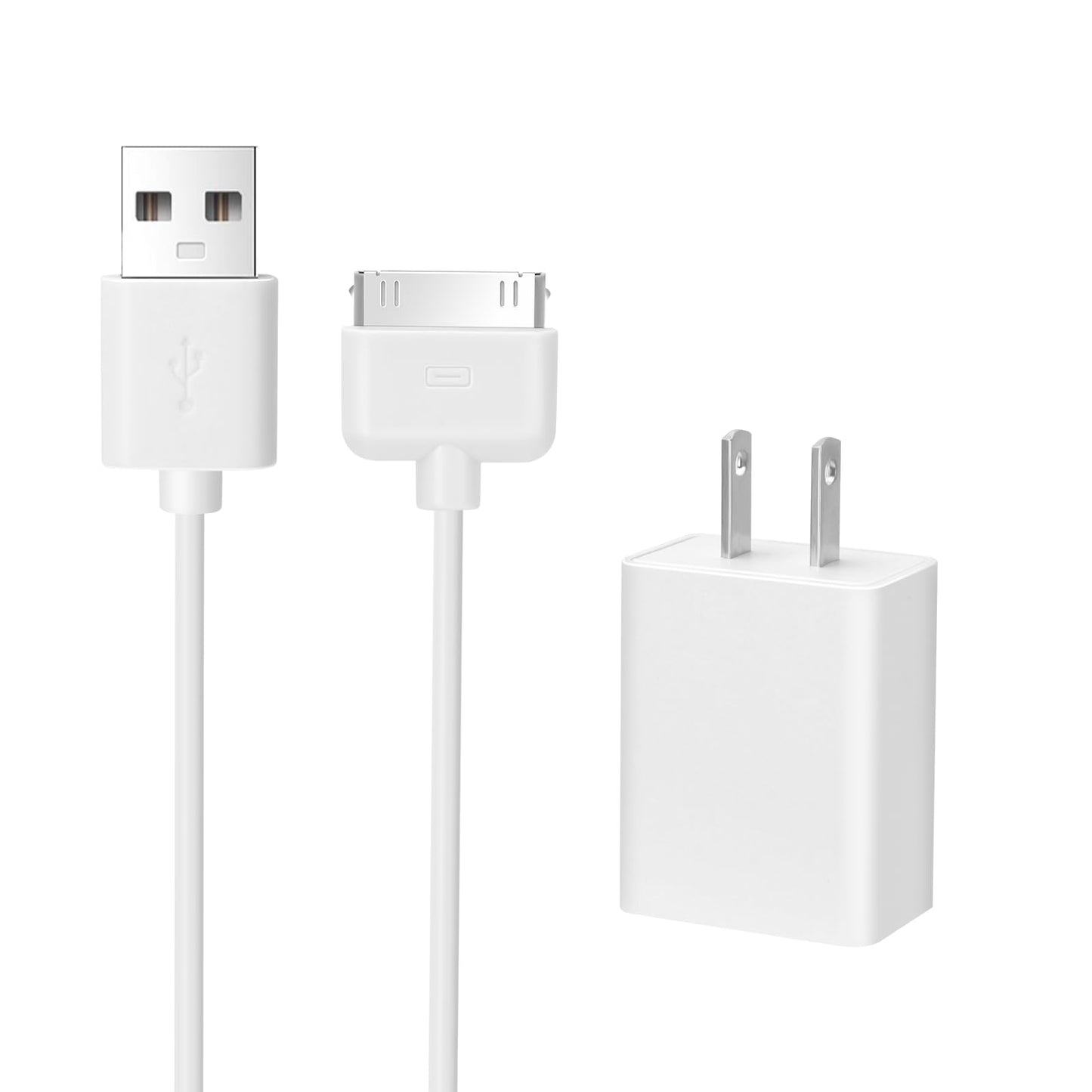 Old 30 Pin Charger for iPhone 4/4S/3G/3GS, Old iPad 1/2/3, iPod Touch/Nano/Classic with Cable (3.3 Ft)