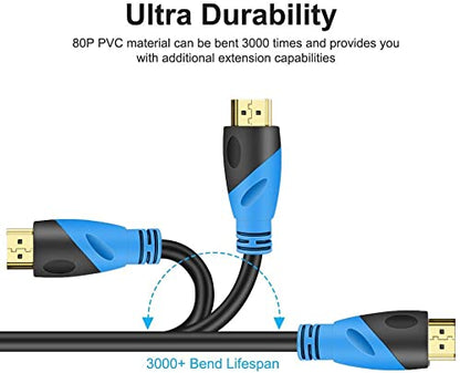 Rommisie 4K HDMI 75 FT Cable (HDMI 2.0,18Gbps) Ultra High Speed Gold Plated Connectors,Ethernet HDMI Cord, 4K@60HZ 2K 1080P 3D ARC Compatible with UHD TV Monitor Laptop Xbox PS4/PS5 ect(23m)