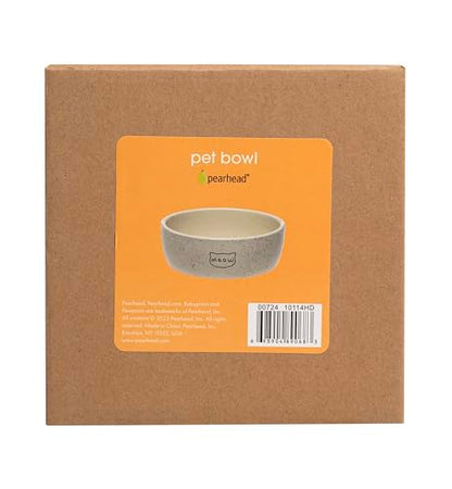 Pearhead Ceramic Bowl, Holds 2 Cups, Cute Whisker-Friendly Dish with Cat Face Design, Non-Slip, Microwave and Dishwasher Safe, Small/Medium