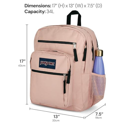JanSport Laptop-Rucksack – Computertasche mit 2 Fächern, ergonomischen Schultergurten, 15-Zoll-Laptopfach, Tragegriff – Bücherrucksack – Erdbeer-Dusche 
