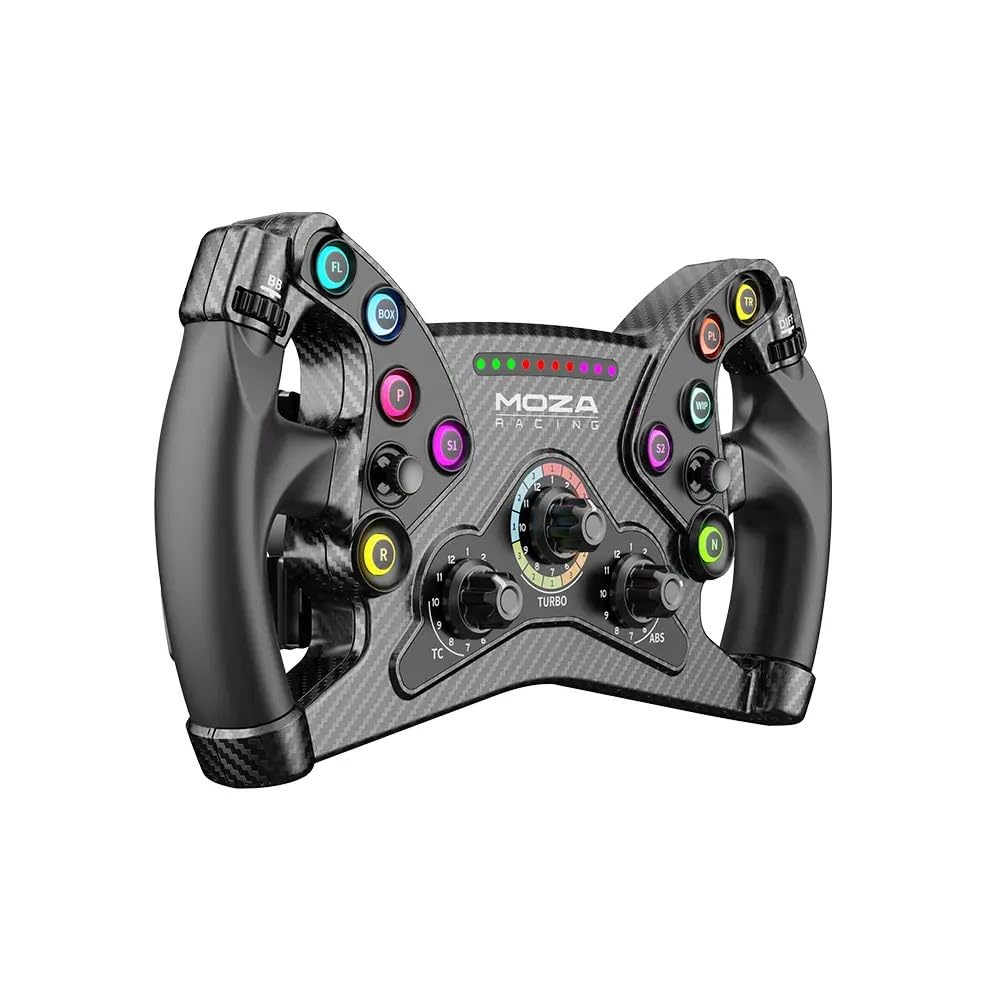 MOZA KS Lenkrad 300 mm Butterfly-Style GT-Rennlenkrad, vollständig anpassbarer Sim-Racing-Gaming-Simulator, kompatibel mit Drittanbieter-Basen über Hub