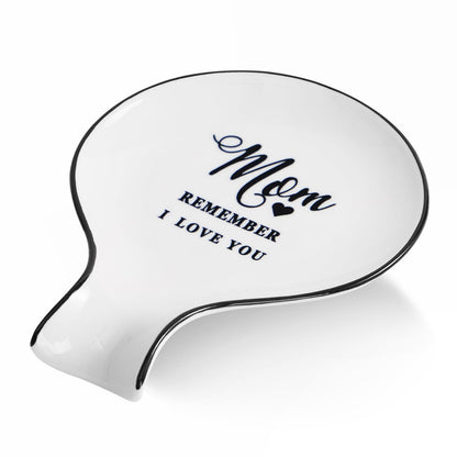 Löffelablage aus Keramik, Kochlöffelhalter für Küchenarbeitsplatte/Herd/Esstisch, modernes Landhausdekor, groß (blau) 