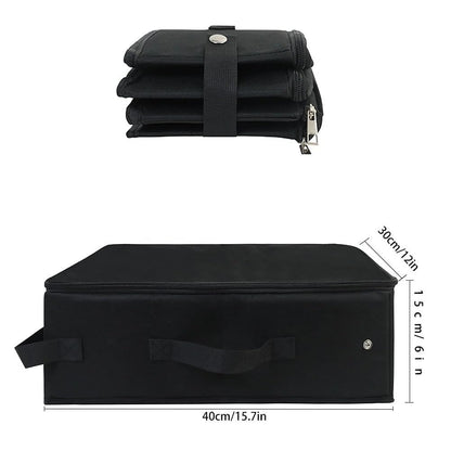 Portable Cat Travel Litter Box with Zipped Lid, Foldable Travel Litter Box, No Leakage, No Smell, Waterproof, Easy to Carry, Easy to Use in Hotels, Car