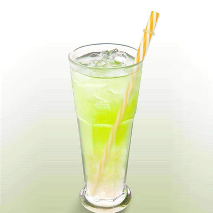 OKGD 100 Piece Reusable Hard Plastic Straws. BPA-Free, 9 Inch Long Stripe Drinking Straws, Outer Diameter 0.28 Inch