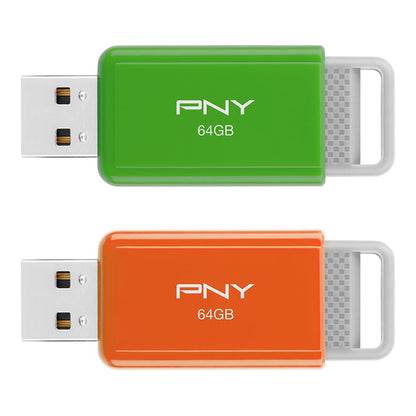 PNY 64GB USB 2.0 Flash Drive 2-Pack