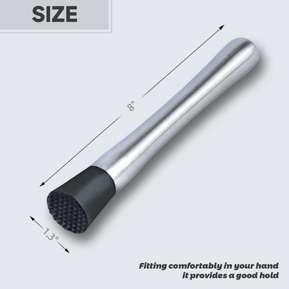 Ortarco 8 Zoll Edelstahl-Stößel für Cocktails 